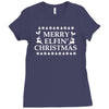 merry elfin christmas Ladies Fitted T-Shirt