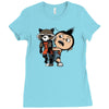 fluffy lil guardian Ladies Fitted T-Shirt