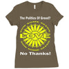 political the 80's 60's hippy anti capitalism Ladies Fitted T-Shirt