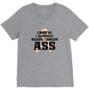 Careful I Already Kicked Cancer Ass V-Neck Tee