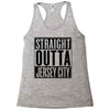 straight outta jersey city Racerback Tank