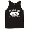 40th birthday gifts made 1978 all original parts Tank Top