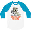 This Girl Loves Yorkshire Terriers 3/4 Sleeve Shirt