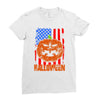 halloween american flag halloween american flag Ladies Fitted T-Shirt