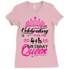 Celebrating With the 4th Birthday Queen Ladies Fitted T-Shirt