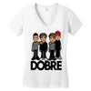 dobre twins dobre brother Women's V-Neck T-Shirt