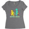 report abuse Women's Triblend Scoop T-shirt