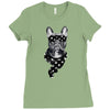 bull dog american falg Ladies Fitted T-Shirt