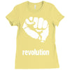 power to the people fist revolution Ladies Fitted T-Shirt