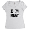i eat meat Women's Triblend Scoop T-shirt