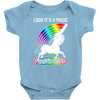 look it's a magical fck unicorn funny Baby Onesie