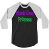 mardi gras princess 3/4 Sleeve Shirt