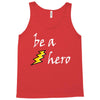 be a hero logo white Tank Top