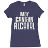 may contain alcohol Ladies Fitted T-Shirt
