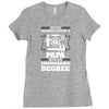 Never Underestimate A Papa With An Engineer Degree Ladies Fitted T-Shirt