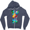 jake paul x colorful Zipper Hoodie