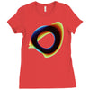 orbital wonky style Ladies Fitted T-Shirt