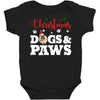 christmas dogs and paws Baby Bodysuit