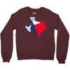 Eroded Texas Map With Flag Crewneck Sweatshirt