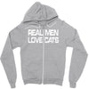 real men love cats Zipper Hoodie