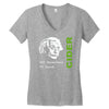 albert einstein theory of 7% proof geeky science cider scrumpy drinkin Women's V-Neck T-Shirt