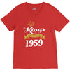 kings are born in 1959 V-Neck Tee