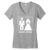 wedding funny game over Women's V-Neck T-Shirt