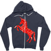 Unicorn Art Zipper Hoodie