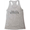people say i'm condescending Racerback Tank