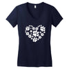 cat love paw Women's V-Neck T-Shirt