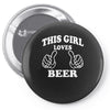 This Girl Loves Beer Pin-back button