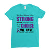we don't know how strong we are until being strong is the only choice Ladies Fitted T-Shirt