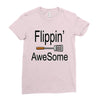 flippin awesome cooking greeting Ladies Fitted T-Shirt