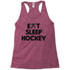eat sleeo hockey Racerback Tank
