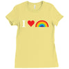 I Love Lgbt Ladies Fitted T-Shirt