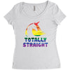 Totally Straight Lgbt Unicorn Women's Triblend Scoop T-shirt