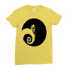 nightmare before christmas black logo Ladies Fitted T-Shirt