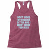 dont judge my english setter Racerback Tank
