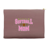 softball mom glitter Accessory Pouches