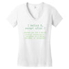 i before e grammar rule Women's V-Neck T-Shirt