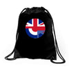 mod union jack, ideal gift, birthday present Drawstring Bags