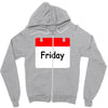 title of day of the week friday day of the week Zipper Hoodie