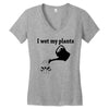 i wet my plants Women's V-Neck T-Shirt