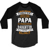 Super Cool Papa Of A Freaking Awesome Daughter 3/4 Sleeve Shirt