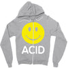 acid house smiley face 90's rave club hardcore party Zipper Hoodie