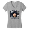 send me location khabib Women's V-Neck T-Shirt