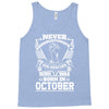 Never Underestimate Dog Rescuer Who Was Born October Tank Top