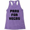 pray for las vegas Racerback Tank