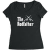 the rodfather   mens funny fishing Women's Triblend Scoop T-shirt