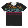 neon sign california republic flag bear All Over Women's T-shirt
